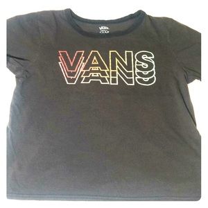 Vans cropped tee size small